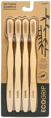 Lindo EcoGrip Bamboo Toothbrush - Eco-Friendly (Neutral) by Lindo