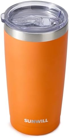 SUNWILL Coffee Tumbler, 20 oz Insulated Travel Mug Stainless Steel by SUNWILL