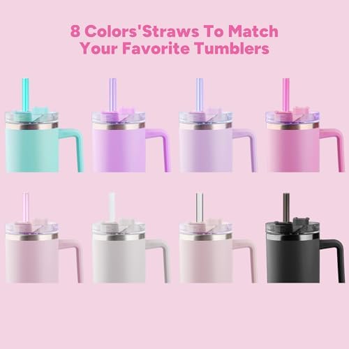 Replacement Straw Compatible with Stanley Quencher 40 oz,30 oz Tumbler, 12 inch Extra Long Reusable Straws Plastic For 40 Oz Cup,6 Pack - Image 7