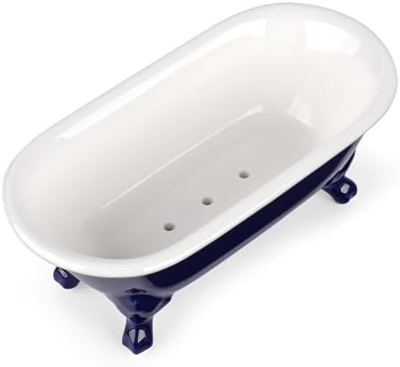 6.5" Mini Clawfoot Bathtub Soap Dish,Bar Soap Holder,Navy Blue - Image 5