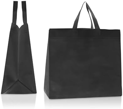 Simply Cool 400 Pack Reusable Grocery Bags, Medium Tote Bags Bulk, Black - Image 3