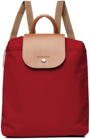 Longvoyage Bonne Vivante 3-Piece Travel Bag Set, Roll-Up Backpack, Large Waterproof Bag & Cosmetic Case, Matching Travel Accessories, Red - Image 5