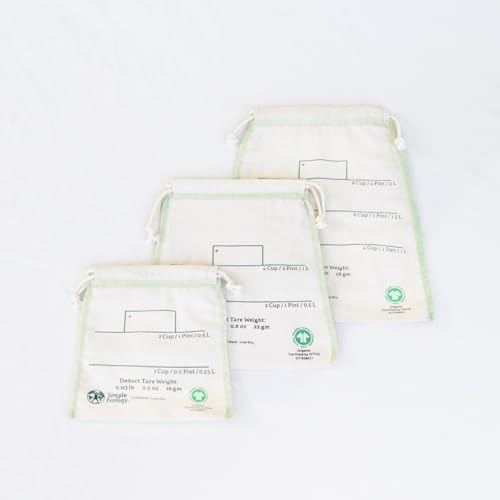 Simple Ecology Organic Cotton Reusable Bulk Bin Bags - Medium 3 Pack - Image 7