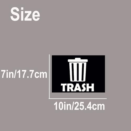 Trash Recycle Compost Stickers Set of 3 Recycle Sticker Vinyl Decal for Recycle Bin, Compost Bin, Trash Can Symbol to Organize Garbage containers Trash Can (Trash Black, 10x7inch) - Image 4