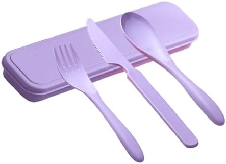 Portable Travel Utensils - Reusable Travel Utensils with Case (Purple) by Unknown