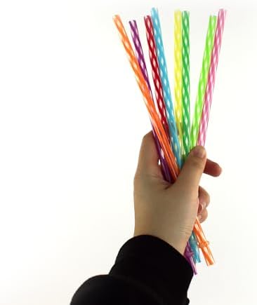 24-Pack, Reusable Straws - Rainbow, Plastic Straws Reusable, BPA Free, Dishwasher Safe, Multicolor, Replacement for Tumblers, Fits 20oz 30oz 40oz - Image 4
