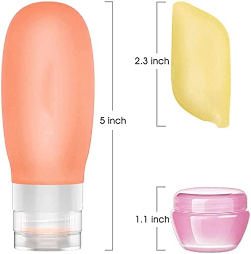 17 Pack Travel Bottles, TSA Carry On Containers, 3oz Leak Proof Travel Accessories Toiletries,Travel Shampoo And Conditioner Bottles, Travel Essentials, Squeezable Silicone Lotion Liquids Tubes - Image 6