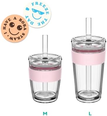 KeepCup Cold Cup - Longplay Double wall Glass Ice Coffee Tumbler with Lid and Straw - 16oz (454ml) - Chalk - Image 5