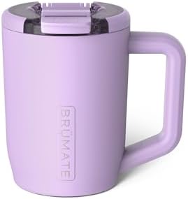 BrüMate Müv - 15oz 100% Leak Proof Insulated Coffee Mug with Handle & Lid - Stainless Steel Coffee Travel Mug - Double Walled Coffee Cup (Lavender) by Br%C3%BCMate