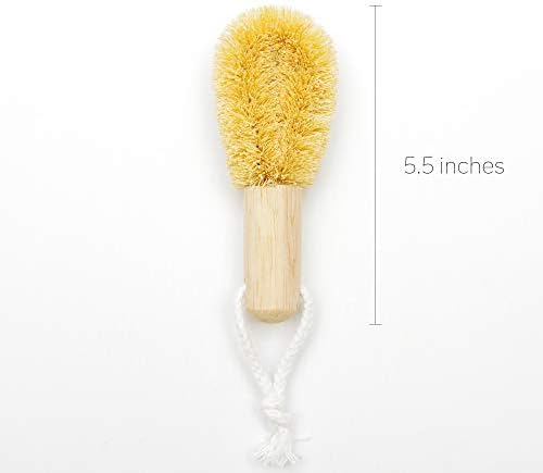 Tawashi Coir Dish Brush Set of 2 - Normal & Mini, Wooden - Image 5