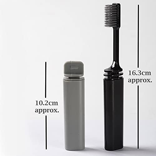 COOL & FRESH Bamboo Charcoal Folding Toothbrush for Travel Camping Holidays 2 Pack - Image 5