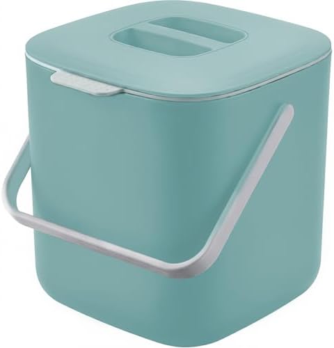 Compost Bin Kitchen, 0.7 Gal Sealed Countertop Compost Bin (Green) by IVWOXO