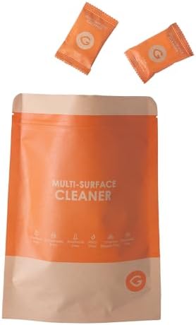 Multi-Surface Cleaner Refill Tablets, 24 Pack – Just Add Water – Plastic-Free Concentrated Cleaner for Glass, Tile, Stainless Steel & Counters – Refills Any Spray Bottle – Orange Scent by Greenargen