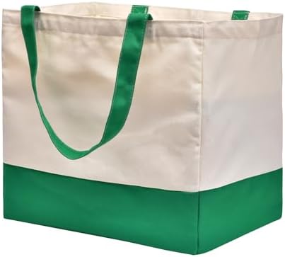 Reusable Grocery Bags Heavy Duty, 8.3 gal Foldable Large Canvas Tote Bag with Handles, Holds 60 lbs Canvas Shopping Bags by CNaiyunpin