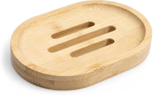 Bamboo Soap Dish, Soap Holder Soap Case Sponge Tray Sponge Drain Rack for Kitchen & Bathroom by PEFWO