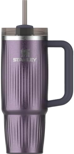 STANLEY Quencher H2.0 Tumbler with Handle and Straw 30 oz | Flowstate 3-Position Lid | Cup Holder Compatible for Travel | Insulated Stainless Steel Cup | BPA-Free | Fluted Wisteria Shine by Unknown