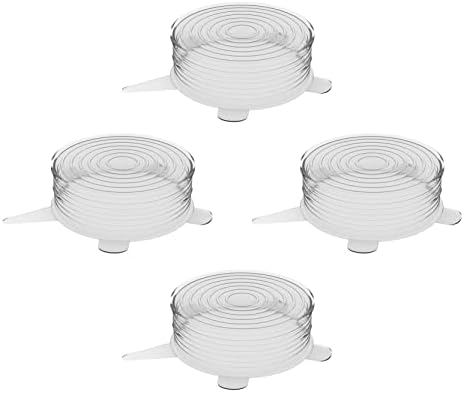 unwasted Reusable Silicone Lids (Small) – Upgrade Your Kitchen Gadgets with Our Silicone Covers for Food Storage – Reusable Silicone Stretch Lids and Food Covers for Containers Up to 6” (Pack of 4) by unwasted