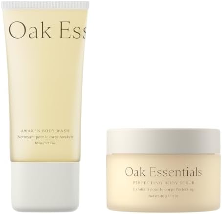 Oak Essentials Travel Fresh Start Set, 2-Piece Body Care Set, Travel Sizes by OakEssentials