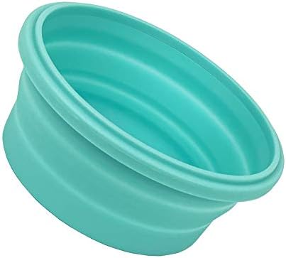 CARTINTS Small Collapsible Bowl Silicone Food Storage Containers Collapsible Camping Bowl for Travel Camping Hiking with Airtight Plastic Lids and 2Pack Silicone Dish Sponges- Blue, 500ml - Image 2