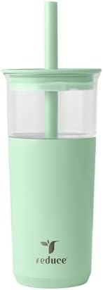 REDUCE Aspen - 20oz Vacuum Insulated Glass Tumbler - Extra Wide Straw & Lid by Reduce