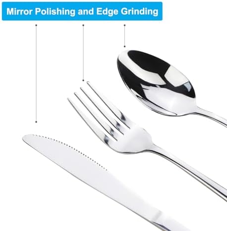 Travel Utensils With Case, Stainless Steel Reusable Portable Utensils Set With Case, Lengnoyp Travel Silverware Set - Image 5