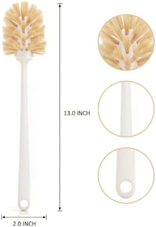 Bottle Brush Cleaner,Long Plastic Handle,Soft Bristle&Non-Scratch,Cleans and Scrubs Hard to Reach Coffee Cups,Mason,Thermos,Glass Bottle,Beer Bottles,Wine Bottles,Baby Bottle,Mugs - Image 6