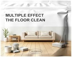 XINRAN 100 piece floor cleaner tablets, flash speed mop refill wipes, multi effect floor cleaning tablets, concentrated cleaner for home, for hardwood laminate tile walls maintenance (6pcs) - Image 6