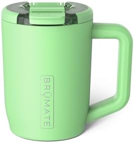 BrüMate Müv - 15oz 100% Leak Proof Insulated Coffee Mug with Handle & Lid - Stainless Steel Coffee Travel Mug - Double Walled Coffee Cup (Kiwi) by Br%C3%BCMate