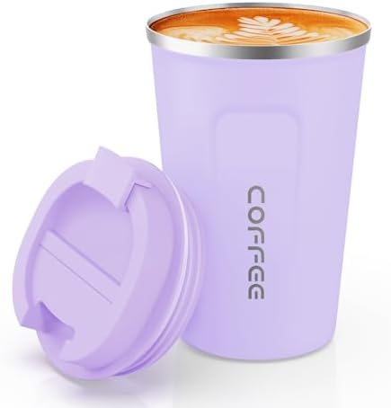 CS COSDDI 12 oz Coffee mug - Stainless Steel Coffee Cup with Leakproof Lid by CSCOSSDI
