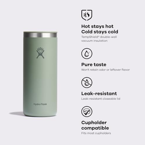 Hydro Flask Travel Coffee Cup – Insulated Stainless Steel, Non-Spill, Leak Resistant to-Go Tumbler 20 Oz Beachplum Purple - Image 5