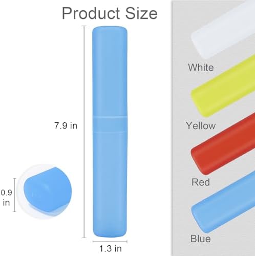 Mulbozy 4 Pack Portable Travel Toothbrush Case, Transparent Breathable Plastic Toothbrush Holder for Home, Travel, Business, Camping, School - Image 6