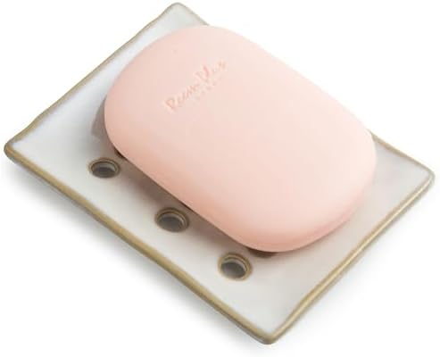 Soap Dish with Drainage, Bar Soap Holder for Bathroom, Hold 2 Bars by Cormomu