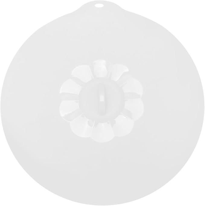 DOITOOL Extra Large Round Food Grade Silicone Suction Sealing Lid for Bowls Pans Plates Microwave and Dishwasher Safe Stretchable White Cover for Home Food Preservation