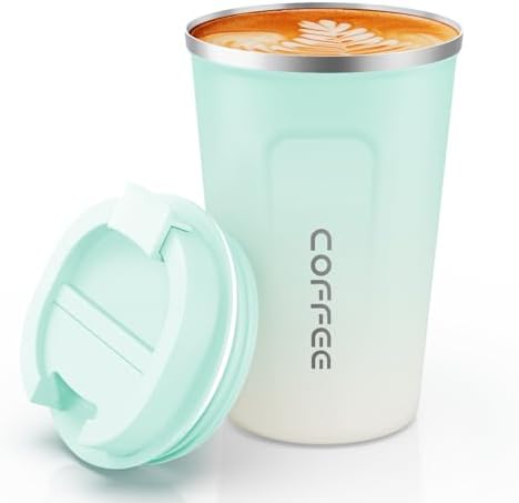 CS COSDDI 12 oz Coffee mug - Stainless Steel Coffee Cup with Leakproof Lid by CSCOSSDI