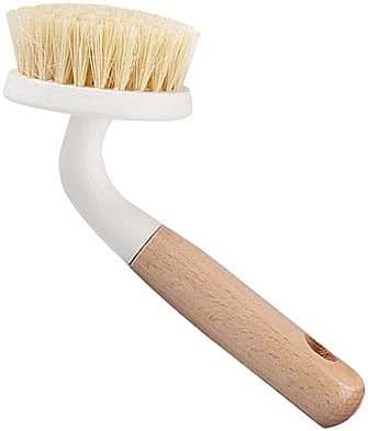 Sisal Dish Brush Wooden Handle EcoFriendly Kitchen Scrub Brush for Pans Countertops, 1-Pack - Image 3