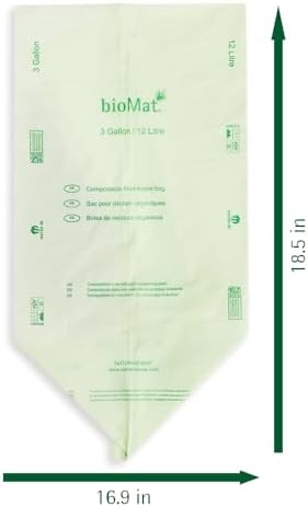 bioMat 3 Gallon Compostable Food Scrap Bags, 125 Count - Image 4
