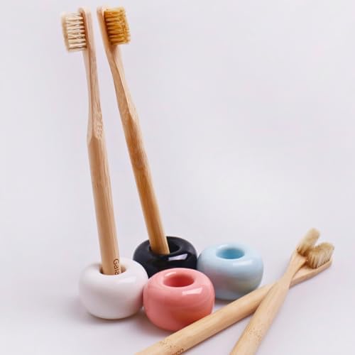 Gaia Guy Natural Bristle Bamboo Toothbrush (NO Nylon - Boar Hair ONLY) - Totally Compostable & Biodegradable Boar Bristle and Bamboo Toothbrushes - Zero Waste - 12-Pack - Image 3
