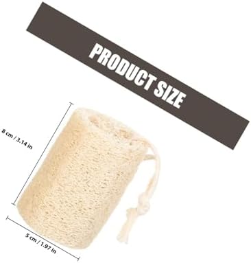 Ipetboom 4 Pcs Natural Loofah Sponge Kitchen Cleaning Brushes, 7.5cm Diameter 4-6cm, White and Natural Colors with Hanging Rope, Eco-Friendly Dish Scrubber Sponges for Dishwashing and Bowl - Image 2
