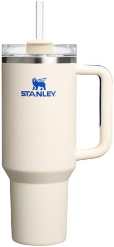STANLEY Quencher H2.0 Flow State Tumbler, 40 oz, Cream Royal by Unknown