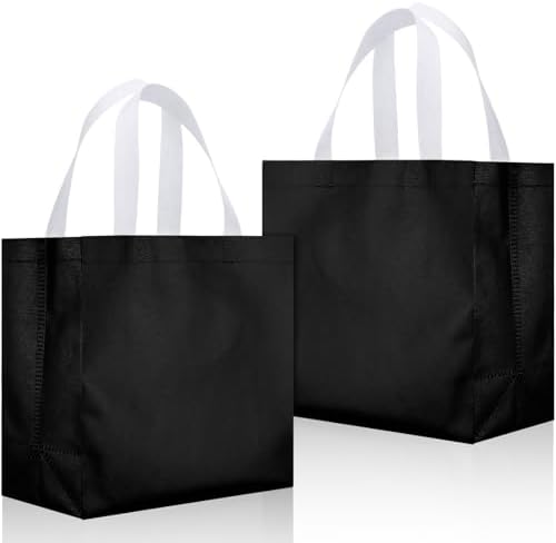 Eccliy 80 Pcs Reusable Gift Bags, Large, Black by Eccliy