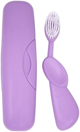 RADIUS Toothbrush Original Big Brush, BPA Free ADA Accepted - Right Hand - Lavender Brush with Lavender Case by RADIUSCorporation