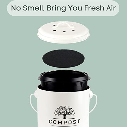 Perfnique Compost Bin Charcoal Filters, 12 Pack Filter Replacement for Compost Bucket, Kitchen Compost Bin Countertop Filters, Longer Lasting Activated Carbon Filters for Kitchen Pail Composter - Image 6