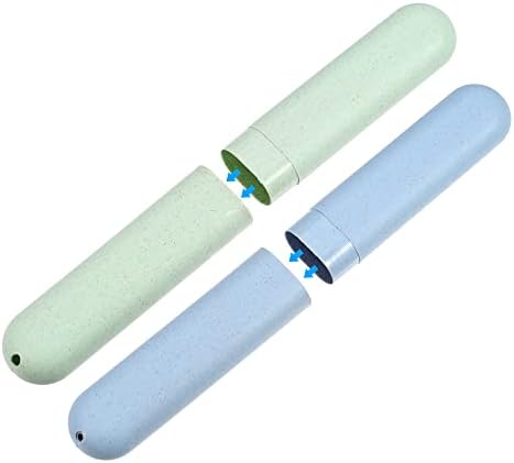 VOCOSTE 2Pcs Toothbrush Case, Green & Blue - Image 5