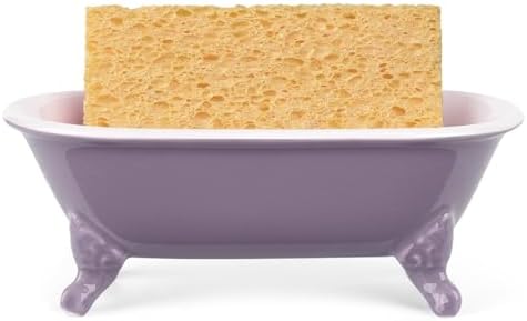 6.5" Mini Clawfoot Bathtub Soap Dish,Bar Soap Holder,Lavender - Image 3
