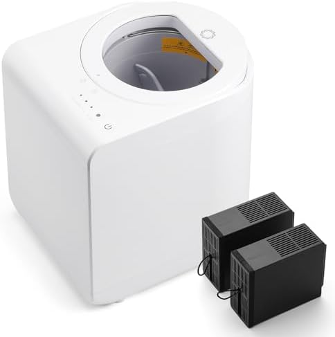 Airthereal R500-V Electric Composter, Visual Glass Cover, 2.5L, Pearl White by Airthereal