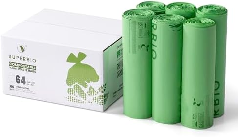 SUPERBIO 64 Gallon Compostable Yard Waste Bags by SUPERBIOCOMPOSTABLEBAGS