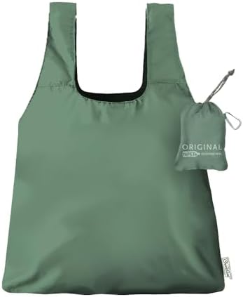 ChicoBag Original Reusable Tote with Carabiner Clip | Compact Reusable Grocery Bags | Recycled Materials | Assorted Colors (Pack of 4) - Image 6
