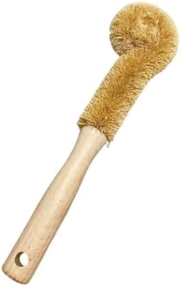 9-Piece Eco-Friendly Kitchen Cleaning Set – Bamboo Dish Brush, Bottle Brushes, Reusable Metal Straws & Cleaning Tools | Zero Waste Household Essentials | Sustainable & Durable Kitchen Accessories - Image 6