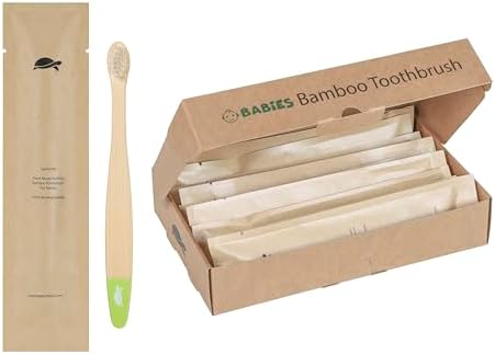 Sea Turtle Plant-Based Bristles, Ultra-Soft Bamboo Toothbrushes, Individually Sealed for Babies (10 Pack) by SeaTurtle