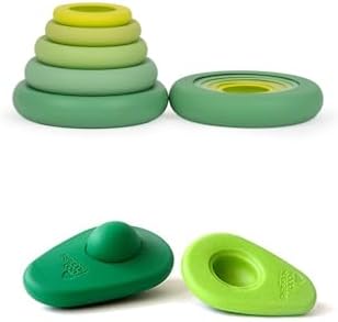 Food Huggers Zero Waste Starter Kit - (7 Pieces) - Reusable Silicone Food Savers Sage Green (Set of 5) + Avocado Hugger Avocado Saver Covers (Set of 2), Keeps Food Fresh, Dishwasher Safe - Image 3
